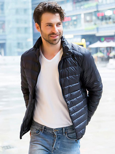 Puffer bas léger veste masculine Zip veste matelassée pour l’hiver