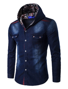 Sweat populaire en denim conception antique