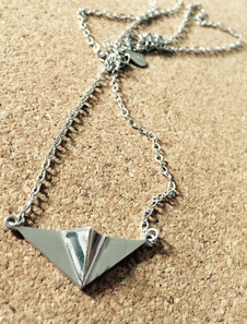 Délicat collier en argent fin mode