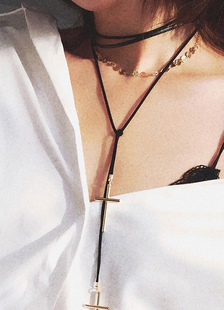 Fabuleux collier mode ornement métallique