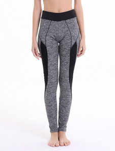 Fascinants leggings féminins mode en fibres de coton griss unicolore