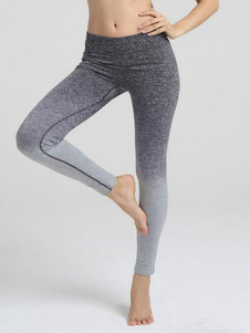 Populaires leggins féminins mode en fibres de coton griss unicolore