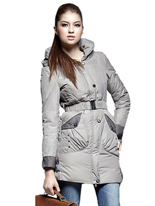 Éblouissant manteau en polyester unicolore imprimé fleuri convenable col à revers