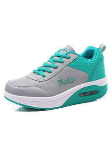 Chaussures modernes en PU bicolore à lacets