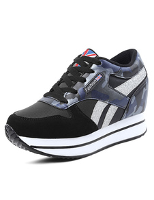 Chaussures populaires en PU camouflage à lacets