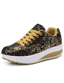 Chaussures modernes en PU impression à lacets