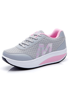 Chaussures modernes en gaze à lacets