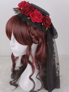 Perruque lolita bordeaux