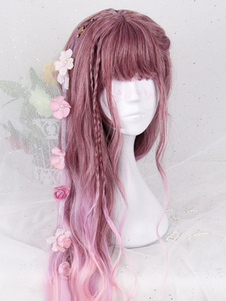 Perruque lolita rose