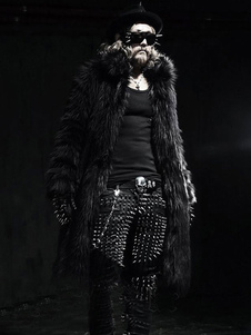 Manteau de qualité en fausse fourrure bicolore