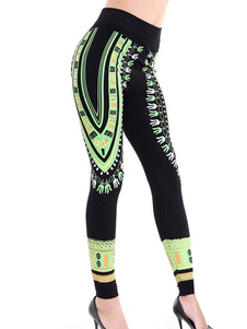 Populaires leggins féminins violets confortable en spandex artistique imprimé fleuris