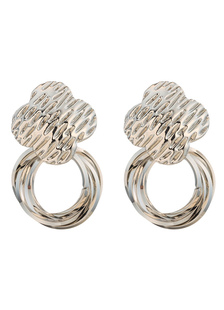 Goujon douces métallique mode pendentif fleur