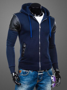 Sweat populaire en coton mélangé avec zip