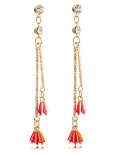 Goujon délicates métallique informelles pendentif fleur