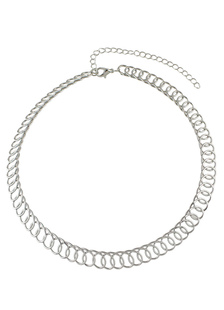 Délicat collier métallique féminin