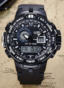 Montre homme rond avec bouton calendrier