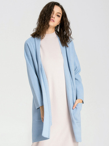 Populaire manteau tricoté avec tricot vêtements journaliers thermique col montant