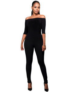 Fascinante combinaison pour femme sexy unicolore de club