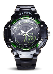 Montre homme rond avec bouton étanche