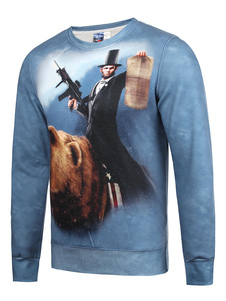 Sweat populaire en coton bleu