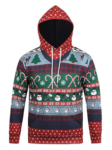 Sweat de qualité en coton bordeaux impression