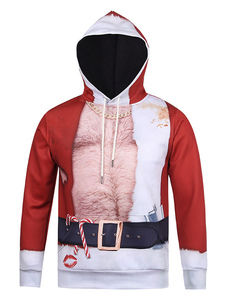 Sweat classique en coton rouge impression