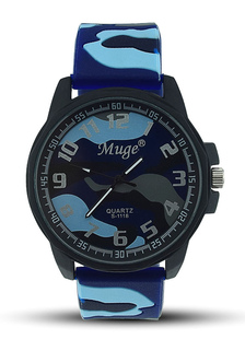 Montre homme rond avec bouton