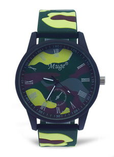 Montre homme rond avec bouton