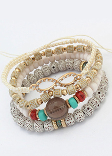 Bracelet à rangée fabuleux plastique bohémien