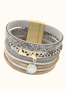 Bracelet unique métallique style européen fermoir magnétique