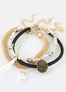 Bracelet fabuleux métallique style européen fermoir homard