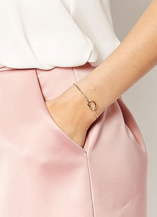 Bracelet de menottes fascinant métallique Concis