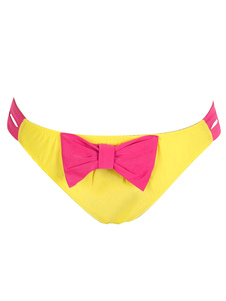 Éblouissant maillot de bain bikini mode en polyester bicolore avec noeud noeud papillion pour jeune