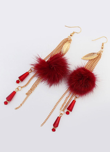 Boucle douces de plume bohémiennes pendentif feuille