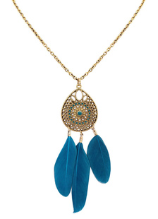 Fascinant collier de plume style européen avec frange