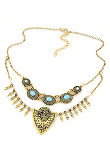 Fascinant collier métallique style européen