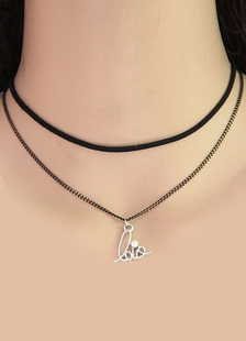 Doux collier métallique mode