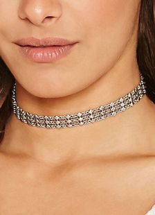 Unique collier métallique style européen