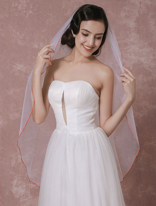 Voile 1 couche en tulle avec ruban classique