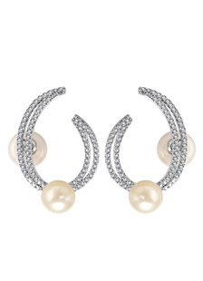 Boucles d'oreilles Goujon de mariage en cuivre argent perle rond