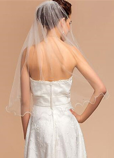 Voile 1 couche en tulle avec paillettes classique