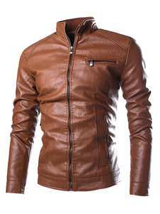 Veste homme en PU col montant