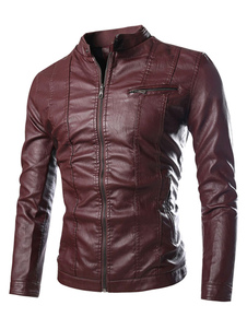 Veste homme en PU col montant