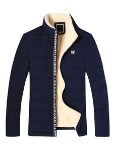 Puffer manteau d’hiver masculin doublé manches longues manteau chaud