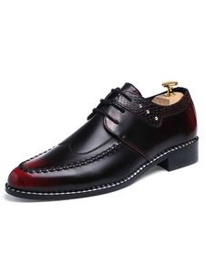 Populaires chaussures homme en PU conception antique avec lacets