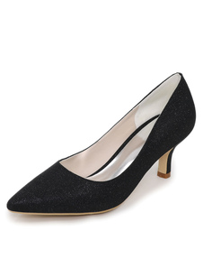 Chaussures de mariée à talons Paillette unicolore Sans ornement. mocassin