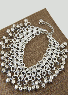 Bracelet à breloques fascinant métallique bohémien avec frange fermoir homard