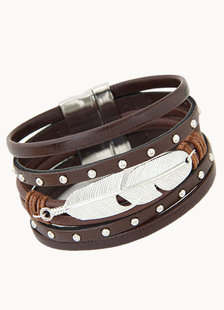 Bracelet doux en faux cuir style européen fermoir magnétique