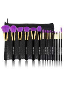 Pinceaux de maquillage noirs en micro-fibres 15