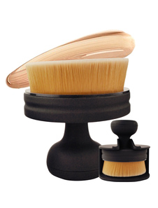 Pinceaux de maquillage noirs en micro-fibres